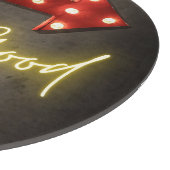 Der "Gute-Leben-Neon-Pfeil" Schneidebrett (Ecke)