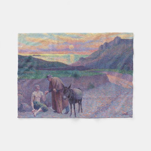 Der gute Samariter Fleecedecke (Vorderseite (Horizontal))