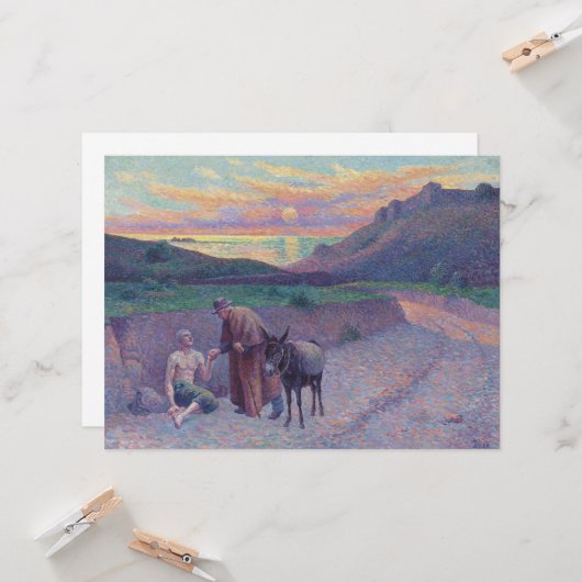 Der gute Samariter Karte (Vorderseite/Rückseite Beispiel)