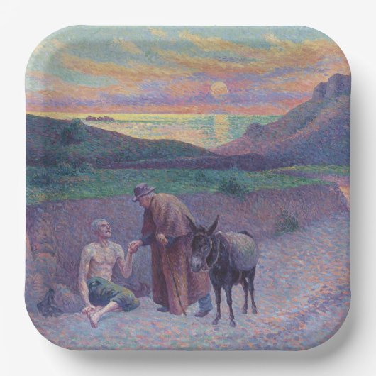 Der gute Samariter Pappteller (Vorderseite)