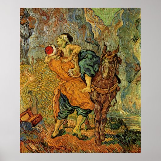 Der gute Samariter von Vincent van Gogh Poster (Vorne)