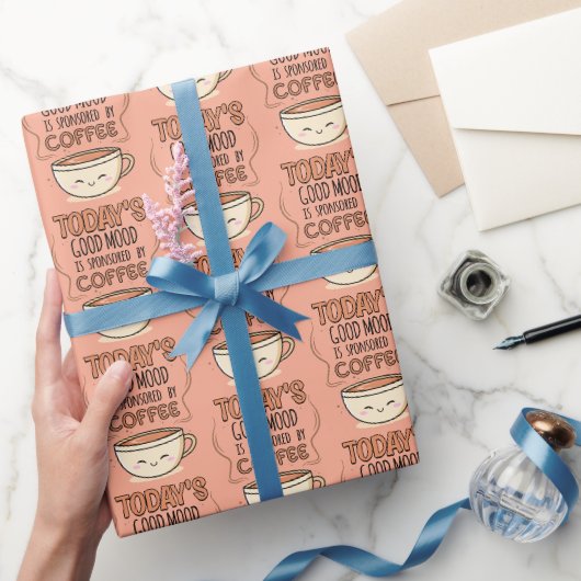 Der gute Stimmung von heute wird von Kaffee gespon Geschenkpapier (Schenken)