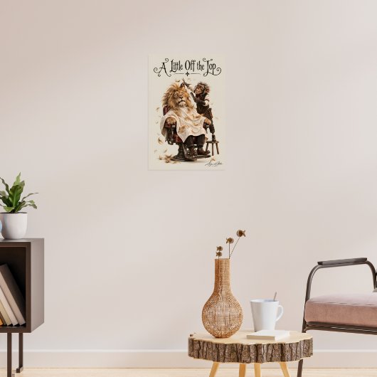 Der Haarschnitt des Löwen Poster (Wohnzimmer 3)