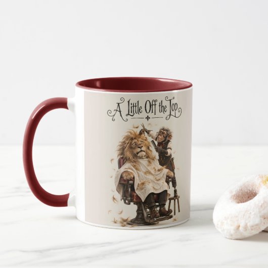 Der Haarschnitt des Löwen Tasse (Mit Donut)