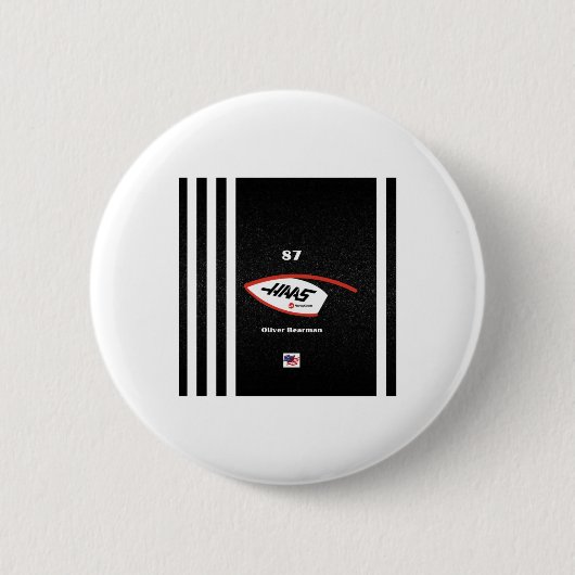 Der Haas F1 Team “oliver Bearman” Aufkleber Button (Vorderseite)