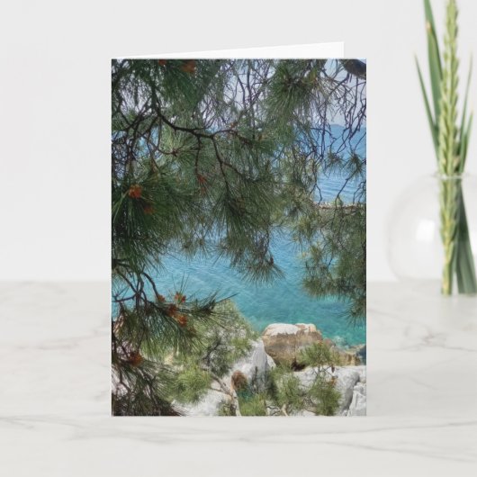 Der Hafen am Hafen von Skiathos. Leer. Karte (Vorderseite)