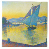 Der Hafen bei Sunset, Signac Fliese (Vorderseite)