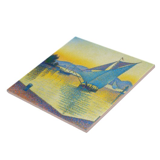 Der Hafen bei Sunset, Signac Fliese (Seite)