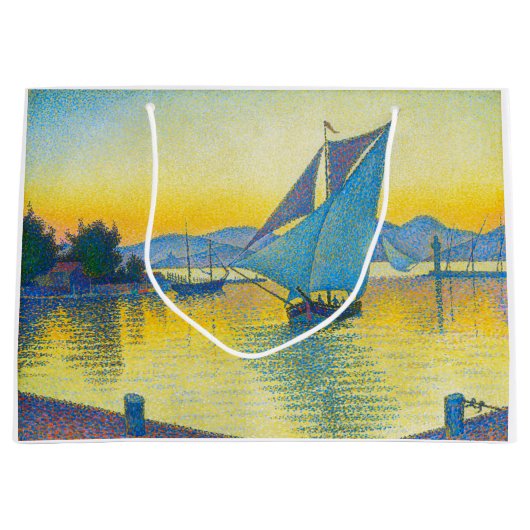 Der Hafen bei Sunset, Signac Große Geschenktüte (Vorderseite)