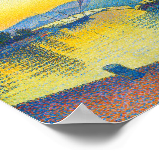 Der Hafen bei Sunset, Signac Poster (Ecke)
