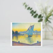 Der Hafen bei Sunset, Signac Postkarte (Stehend Vorderseite)