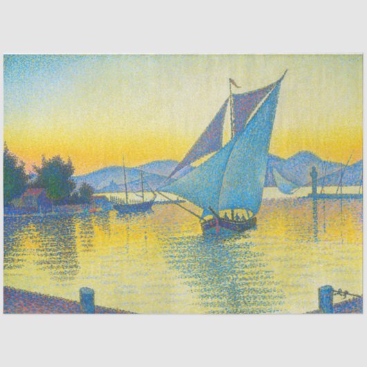 Der Hafen bei Sunset, Signac Seidenpapier (Vorderseite)