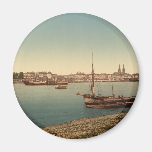 Der Hafen, Bordeaux, Frankreich Magnet (Vorne)