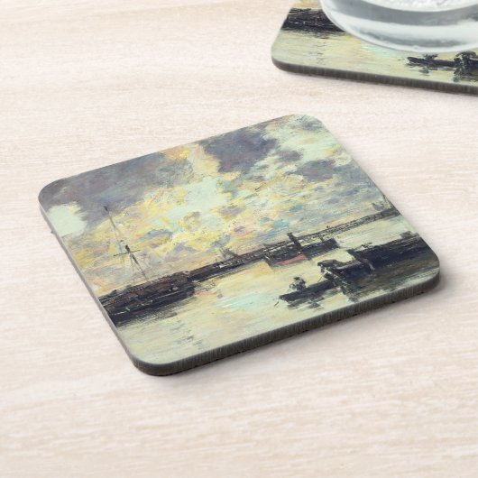 Der Hafen, c.1895 (Öl auf Platte) Untersetzer (Linke Seite)