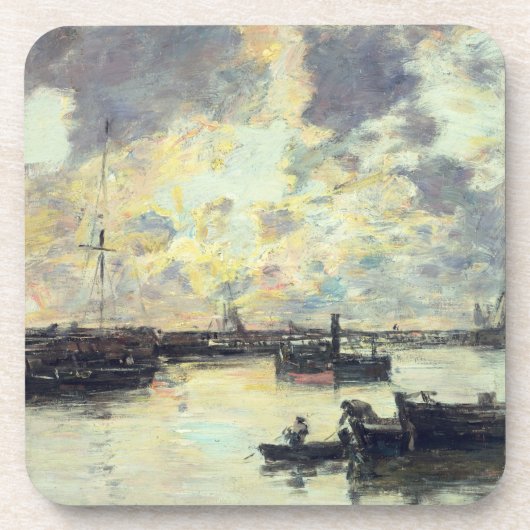 Der Hafen, c.1895 (Öl auf Platte) Untersetzer (Vorderseite)