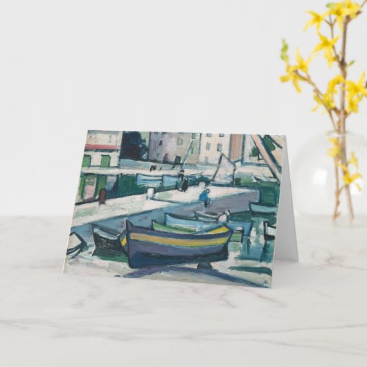 Der Hafen, Cassis | Samuel John Peploe Karte (Gelbe Blume)