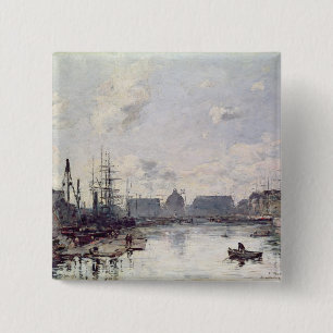 Der Hafen des Handels, Le Havre, 1892 Button