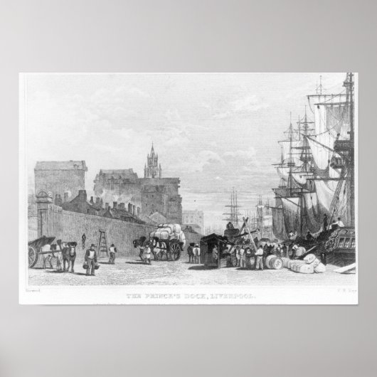 Der Hafen des Prinzen, Liverpool Poster (Vorne)