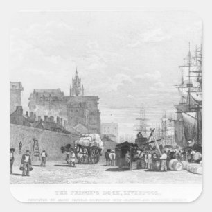 Der Hafen des Prinzen, Liverpool Quadratischer Aufkleber