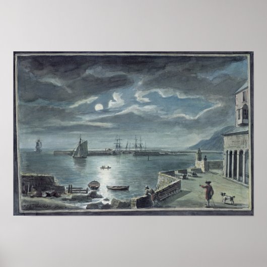 Der Hafen und das Cobb, Lyme Regis von Mondlight Poster (Vorne)