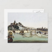 Der Hafen und die Stadt Malacca, Malaysia, illustr Postkarte (Vorne/Hinten)