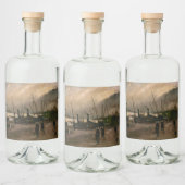Der Hafen von Amsterdam von Vincent Gogh Alkoholflaschenetikett (Flaschen)