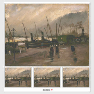 Der Hafen von Amsterdam von Vincent Gogh Aufkleber