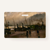 Der Hafen von Amsterdam von Vincent Gogh Ausweis (Rückseite)