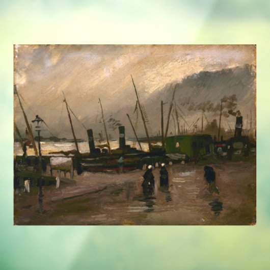 Der Hafen von Amsterdam von Vincent Gogh Fensteraufkleber (Blatt 3)