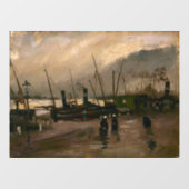 Der Hafen von Amsterdam von Vincent Gogh Fensteraufkleber (Blatt)
