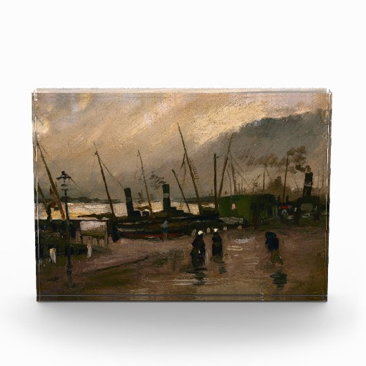 Der Hafen von Amsterdam von Vincent Gogh Fotoblock (Vorderseite)