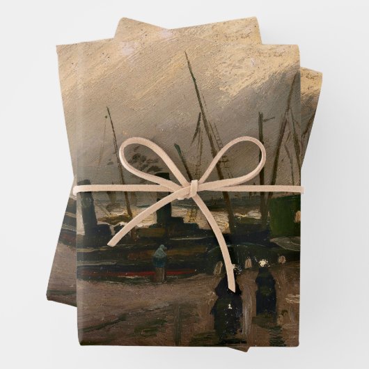 Der Hafen von Amsterdam von Vincent Gogh Geschenkpapier Set (Beispiel)