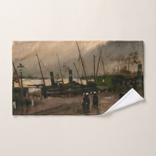 Der Hafen von Amsterdam von Vincent Gogh Handtuch (Handtuch)