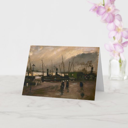 Der Hafen von Amsterdam von Vincent Gogh Karte (Orchidee)