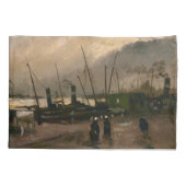 Der Hafen von Amsterdam von Vincent Gogh Kissenbezug (Rückseite-Links)