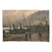 Der Hafen von Amsterdam von Vincent Gogh Kissenbezug (Vorderseite-Links)