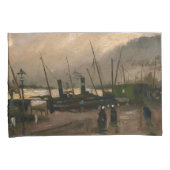 Der Hafen von Amsterdam von Vincent Gogh Kissenbezug (Vorderseite-Rechts)