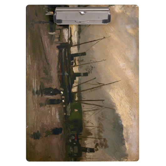Der Hafen von Amsterdam von Vincent Gogh Klemmbrett (Vorderseite)