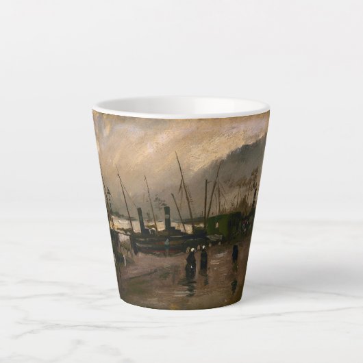Der Hafen von Amsterdam von Vincent Gogh Milchtasse (Vorderseite)