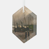 Der Hafen von Amsterdam von Vincent Gogh Ornament Aus Glas (Vorderseite Links)