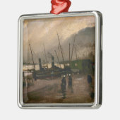 Der Hafen von Amsterdam von Vincent Gogh Ornament Aus Metall (Links)