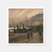 Der Hafen von Amsterdam von Vincent Gogh Serviette (Vorderseite)