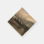 Der Hafen von Amsterdam von Vincent Gogh Serviette (Ecke)
