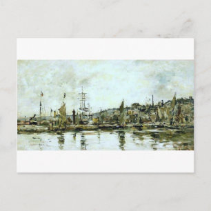 Der Hafen von Bordeaux von Eugene Boudin Postkarte