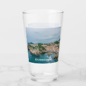 Der Hafen von Dubrovnik und das Glas aus dem Stadt (Rückseite)