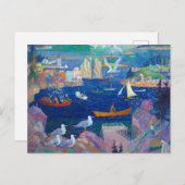 Der Hafen von Herring Gut, 1925 von N. C. Wyeth Postkarte (Vorne/Hinten)
