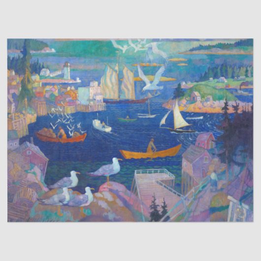 Der Hafen von Herring Gut von Newell Convers Wyeth Seidenpapier (Vorderseite)