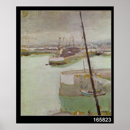 Der Hafen von Honfleur, 1919 Poster (Vorne)