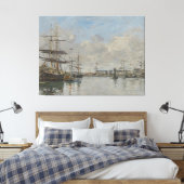 Der Hafen von Le Havre (ca. 1885-90) Leinwanddruck (Insitu (Schlafzimmer))