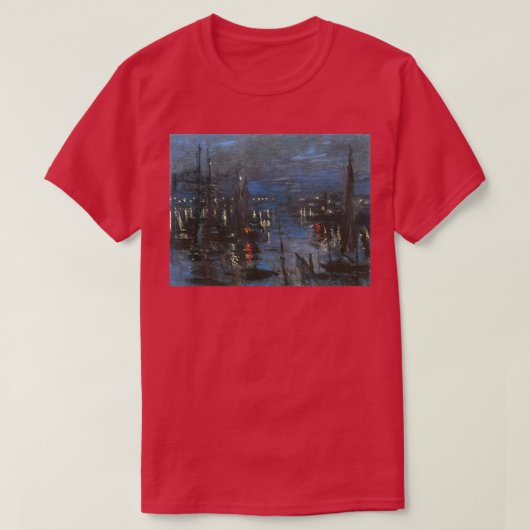 Der Hafen von Le Havre, Nachtwirkung T-Shirt (Design vorne)